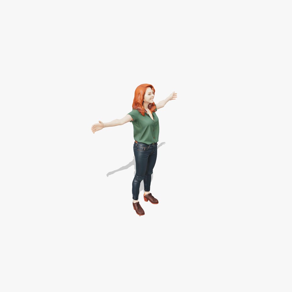 Redhead Casual Woman model pack